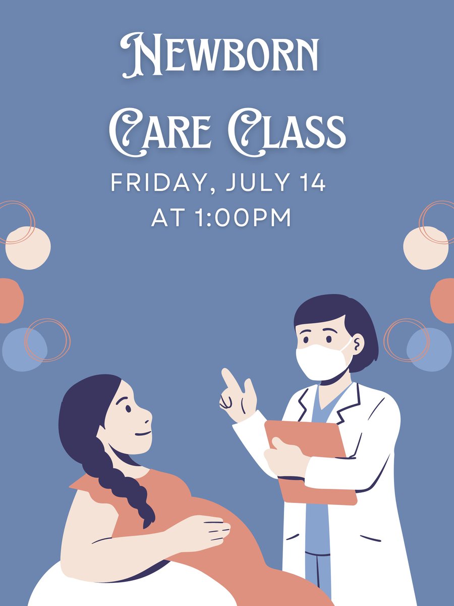 Come join us for an open discussion with Dr. Sadegh, a board certified pediatrician and  fellow mom. Topics include what to expect with a newborn following  delivery and newborn care at home.