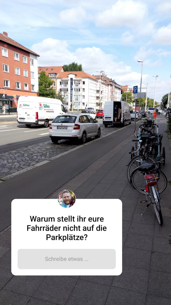 Ernstgemeinte Frage: Warum stellt ihr Fahrräder nicht auf freie Parkplätze?