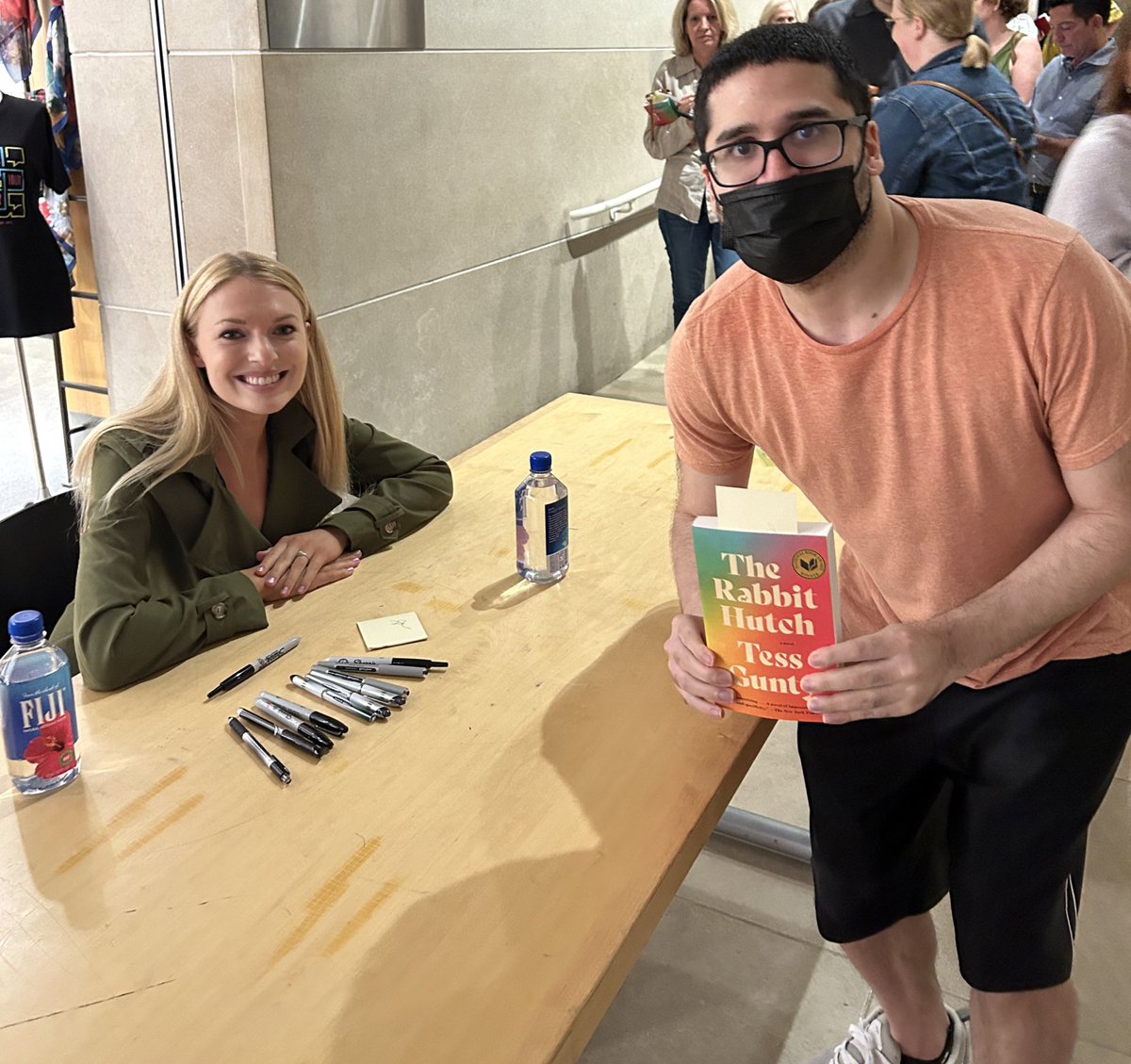 TrujilloBen's tweet image. This is Tess Gunty, the recent winner of the National Book Award for #TheRabbitHutch. 
I agree with her that prioritizing between plot and characters shouldn’t matter. Let sentences flow naturally.