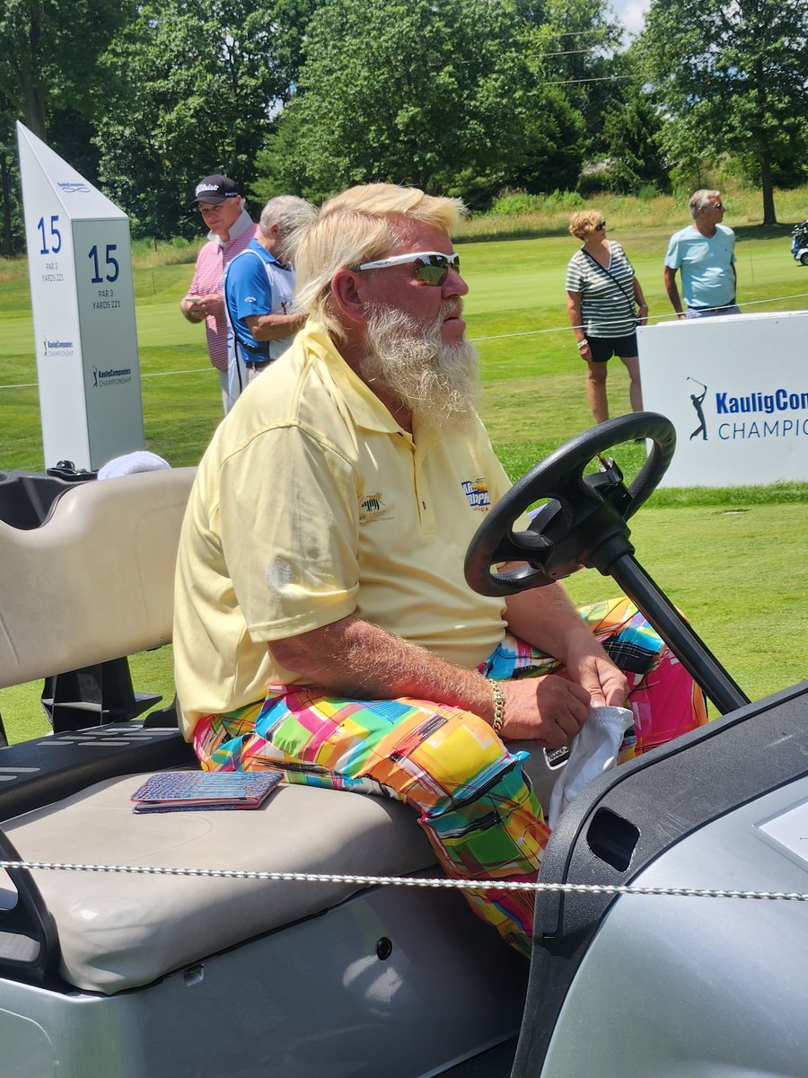 TribSportsLady's tweet photo. Got the pleasure of following my favorite golfer today. John Daly is the man. #Kaulig #FirestoneCC #PGA #golf #Akron #Ohio #Champions #healthcoachlife https://t.co/9WuHN7QuxV