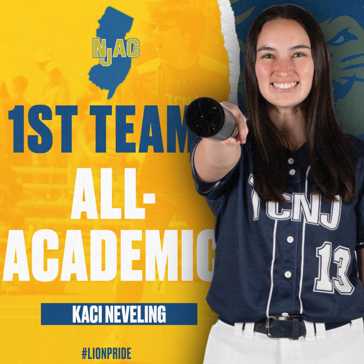 TCNJSoftball's tweet photo. Congrats Kaci 🌟 https://t.co/KjQxPC28ED