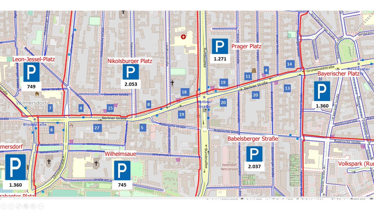 Parkplätze an der Grunewalder/Berliner machen weniger als 2% der Parkplätze in anliegenden Kiezen aus. 10.500 Parkplätze bleiben auch bei Wegfall aller 200 Parkplätze in der Straße übrig. Verkehrssicherheit &amp; mehr Lebensqualität sollte uns das wert sein #Radwegestopp #Nichtmituns