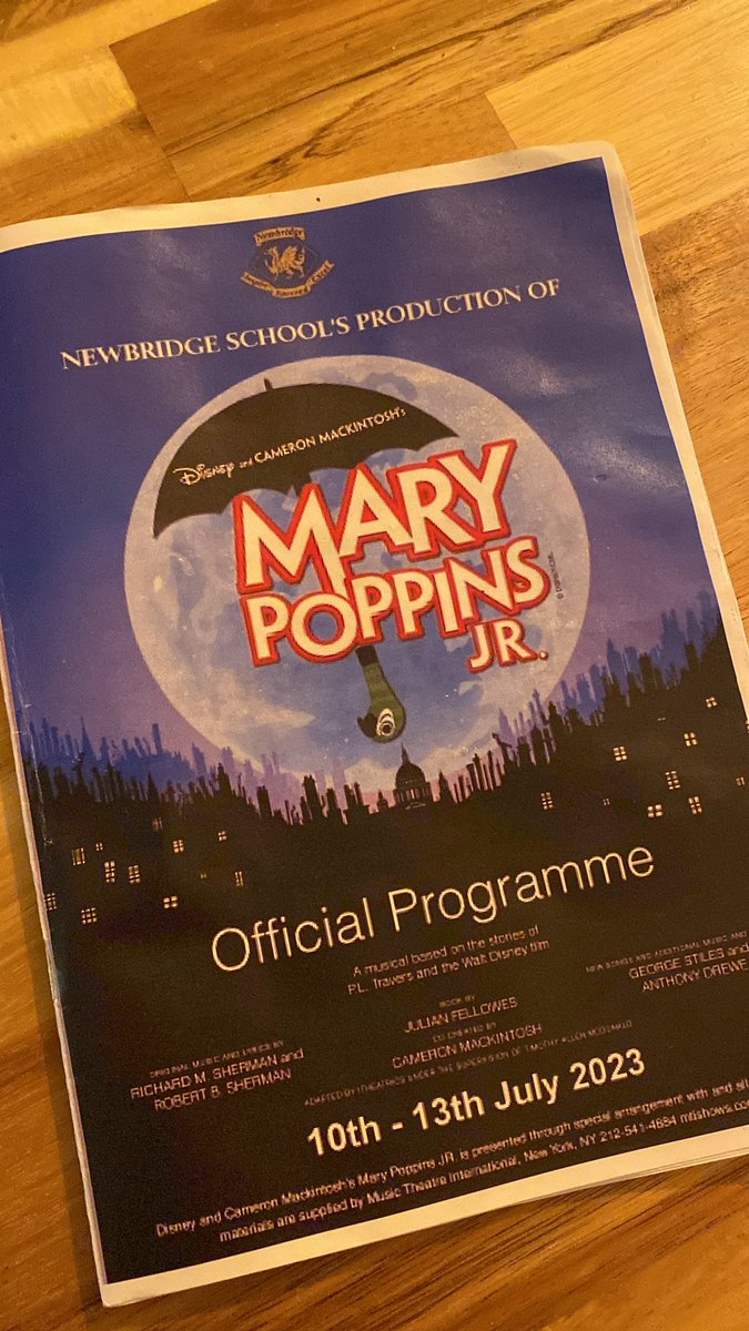 That’s a wrap on this year’s production! We are beyond proud of the whole cast and backstage crew and immensely grateful to all the staff who helped us to make it happen! We hope all the audience had a supercalifragilisticexpialidocious time
☂️🪁🎭 @musicnewbridge <a href="/NewbridgeSch/">Newbridge School</a>
