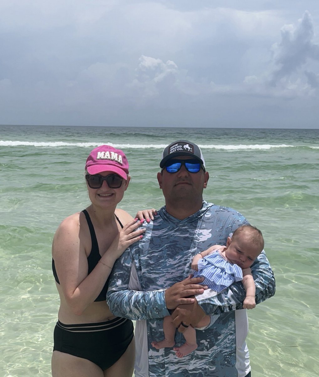MarBroadbent's tweet photo. Channing’s first time in the Ocean! We love Pensacola! 🥰☀️🌊 https://t.co/k3j5Z3Qd8O
