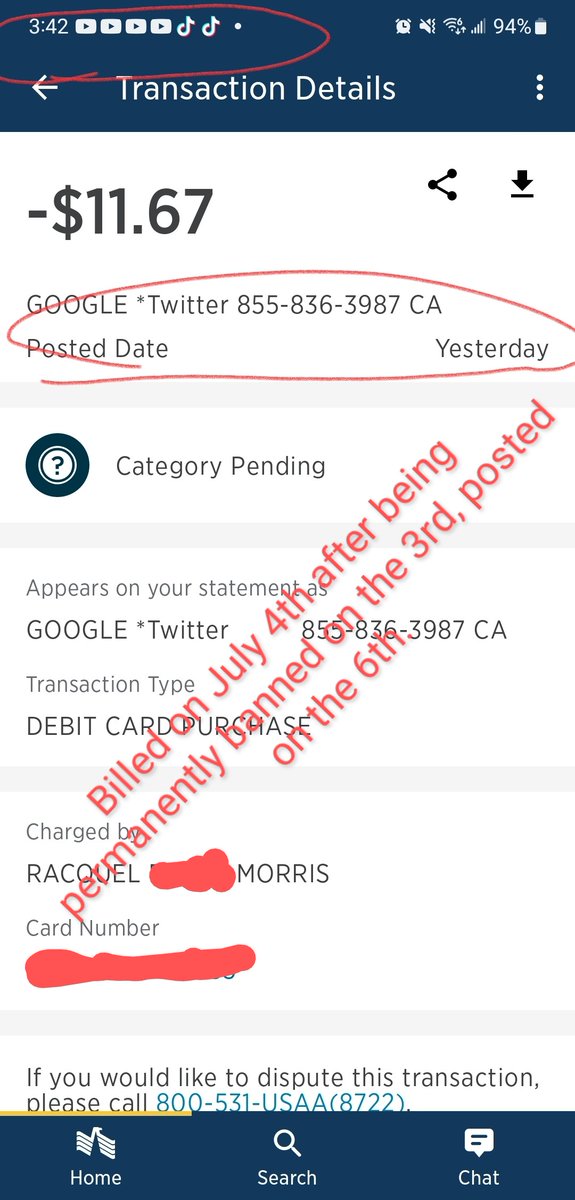 RowdyDogood's tweet photo. @elonmusk It's extremely concerning that U cancel Blue Subscriptions when they don't agree to a new price hike. Yet U don't cancel subscriptions when U ban a person from using the service U charged them for. Why is that? Why are you fraudulently charging people after you deny service? https://t.co/kgZZ12noeo