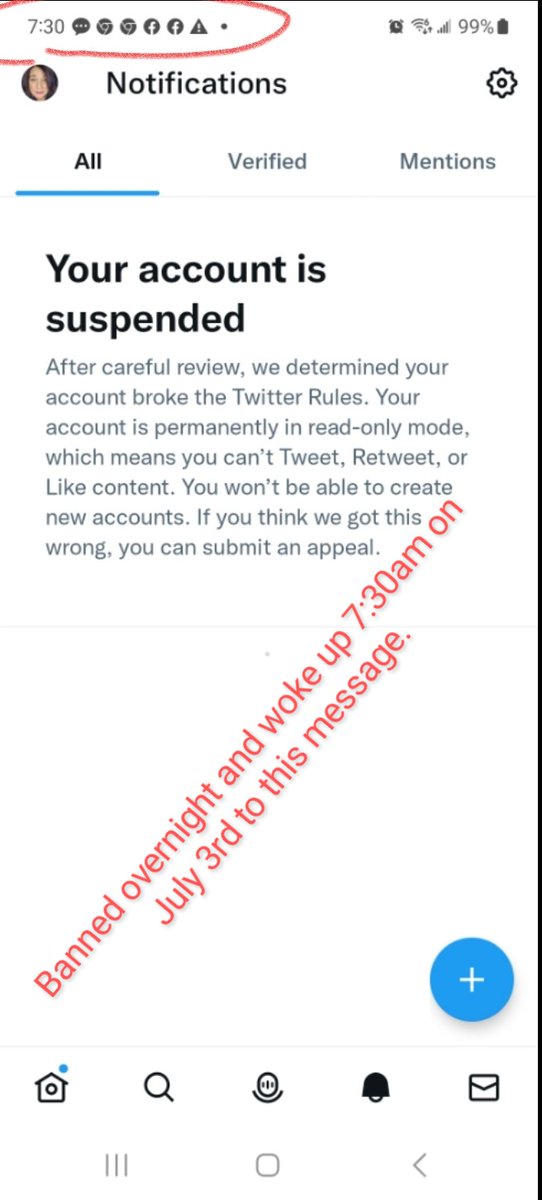 RowdyDogood's tweet photo. @linakhanFTC did U know that Elon Musk bans users who have Twitter Blue &amp; still charges them for the service he refuses to provide them. Google will not refund. Musk has canceled Blue subs when ppl didn't renew for price hike. He should cancel their Blue when he stops service too https://t.co/BmyfsvbRd9