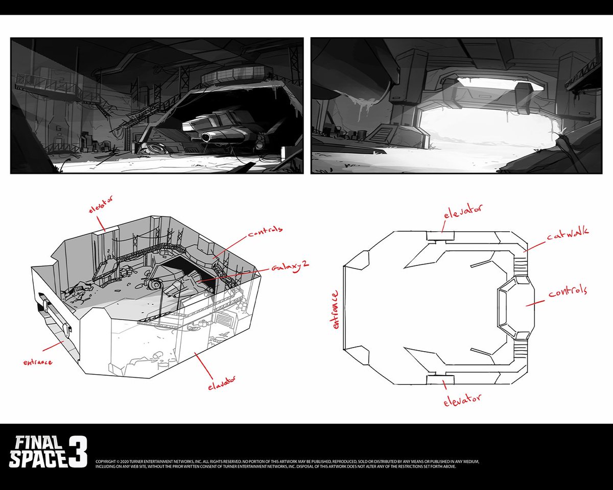 Abandoned shipyard visdev for Final Space 3 (2020).
This was the first reveal of the Galaxy 2.
(1/2)
#finalspace