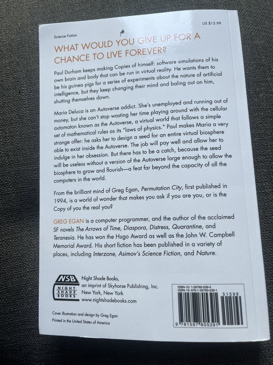 danshipper's tweet image. The CEO of DeepMind, Demis Hassabis, went on @ezraklein to talk about the future of AI and science.

These are his book recommendations if you want to expand your mind and see what an AGI future looks like:

Permutation City, by Greg Egan — a wild story about how interesting and…