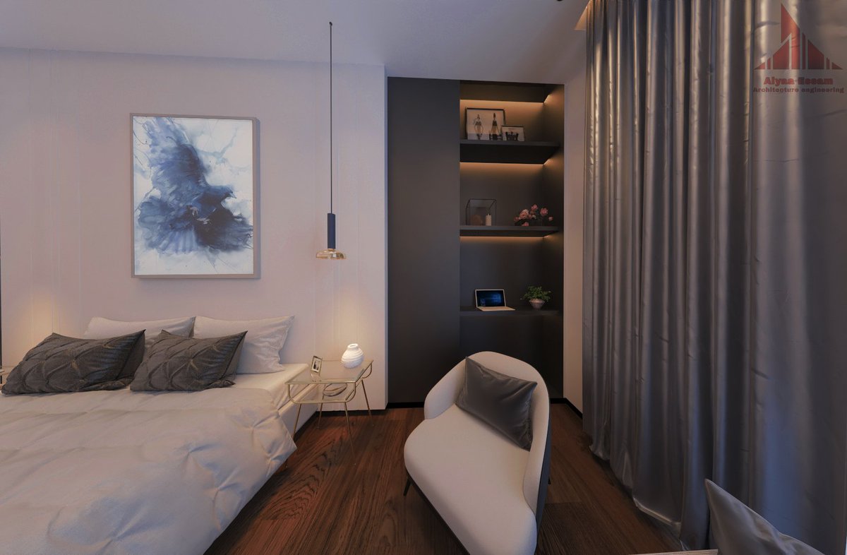 3lyaaEssam's tweet photo. Bedroom 
| 3DS MAX 2022 | Vray 5 Render |  photoshop |
Behance:
https://t.co/ZcWy5TIPvN https://t.co/WcErn2tuwq