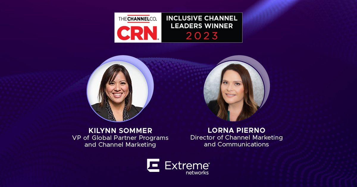 ExtremeNetworks's tweet photo. Congratulations, Kilynn and Lorna! Thank you for being staunch advocates of our #DEI efforts at Extreme and spearheading the DEI badge program for our channel community.
Learn more: https://t.co/4Ot7n65rdy @CRN @TheChannelCo #diversity #inclusion #ExtremePartner https://t.co/We4dvQyCCC