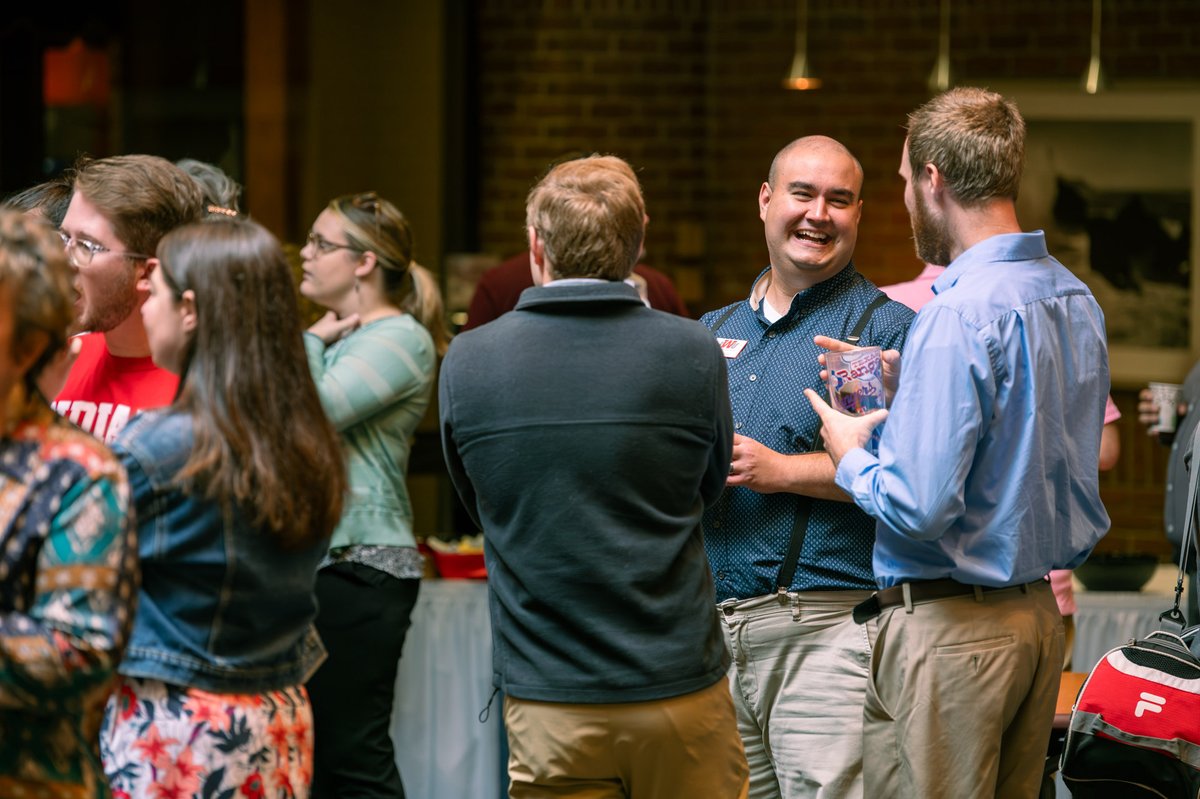 IndWes's tweet photo. Yesterday, Dr. and Mrs. Kulaga hosted their first 1920 coffee break! The event was 19 minutes and 20 seconds long, as a humorous nod to the year IWU began. The break served to bring faculty and staff together during the summer to chat, enjoy coffee and connect! https://t.co/h6FQtUEqsP