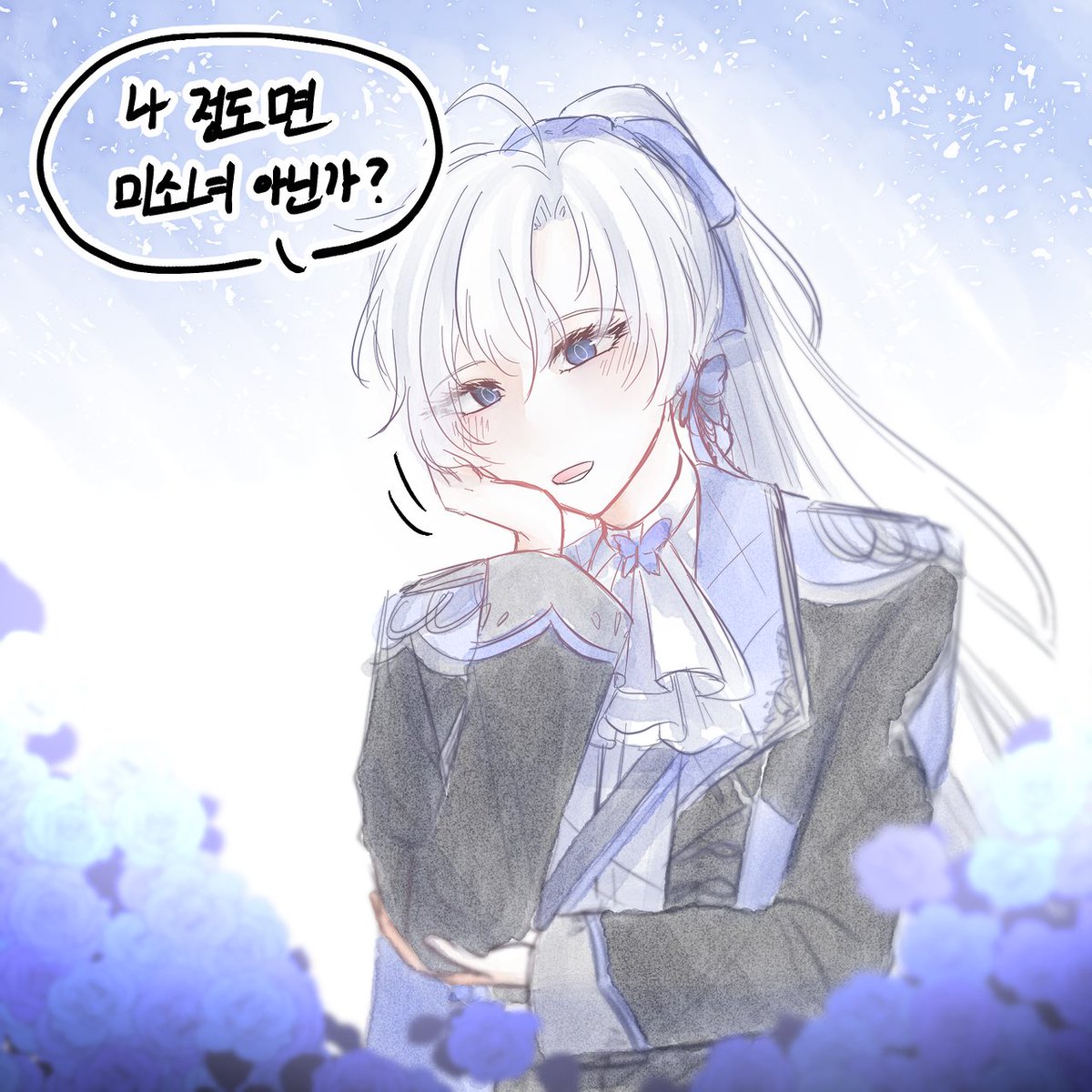 bluebell_art's tweet photo. #Cyanus_Fan_Art

창 끝에서 고개만 빼곰 내밀어져 있는게 마치 창 밖을 기웃거리는 것 같아서 그리다가...
폭탄발언을 듣고 후다닥 낙서 https://t.co/yQK445OhQ7