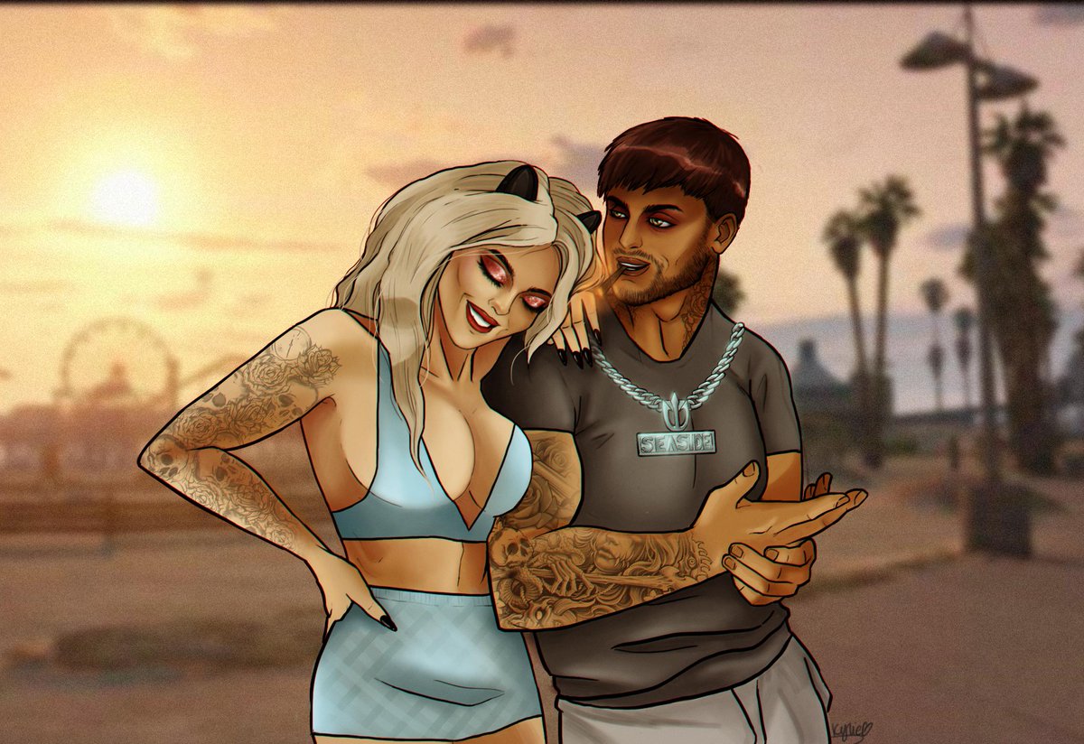 darjahej's tweet photo. latest piece for the cutest @lildevilgirlxo 💙🥹  #nopixel #nopixelfanart https://t.co/XARTLNd3vg