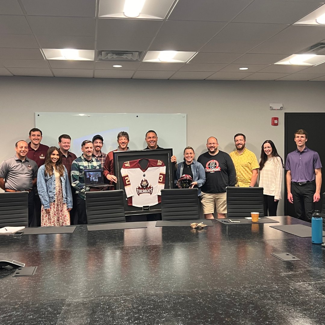 We had an amazing visit from the Albany FireWolves today! They surprised us with our very own Firewolves gear as a thank-you for being their first founding partner. Let's continue blazing a trail together! 🔥🥍