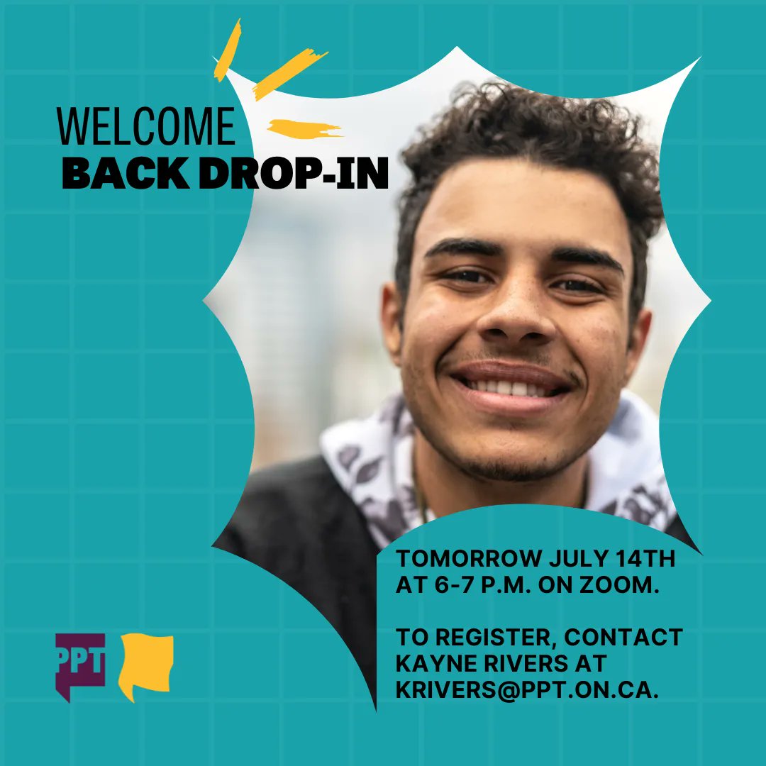 Calling all young men/masculine-identified youth 16-29 in Toronto! Looking for a chill space to connect with others? Join PPT's Youth and Masculinities Project tomorrow July 14th from 6-7 pm! Grocery cards ($10) will be provided. For info or to register, email krivers@ppt.on.ca!