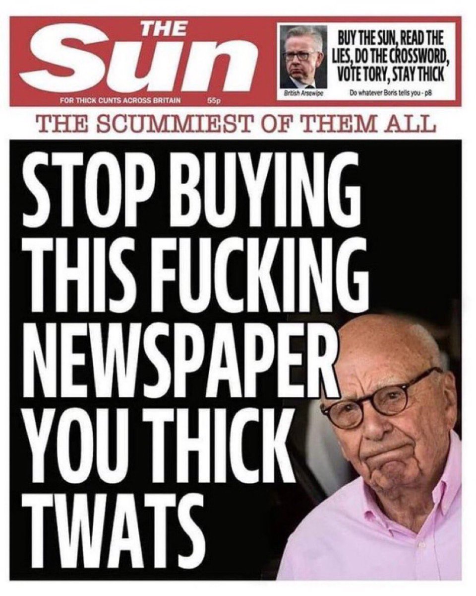 After the latest sleazy Murdoch attack on the BBC there’s a rising campaign in Britain to boycott his wretched little rag 😀