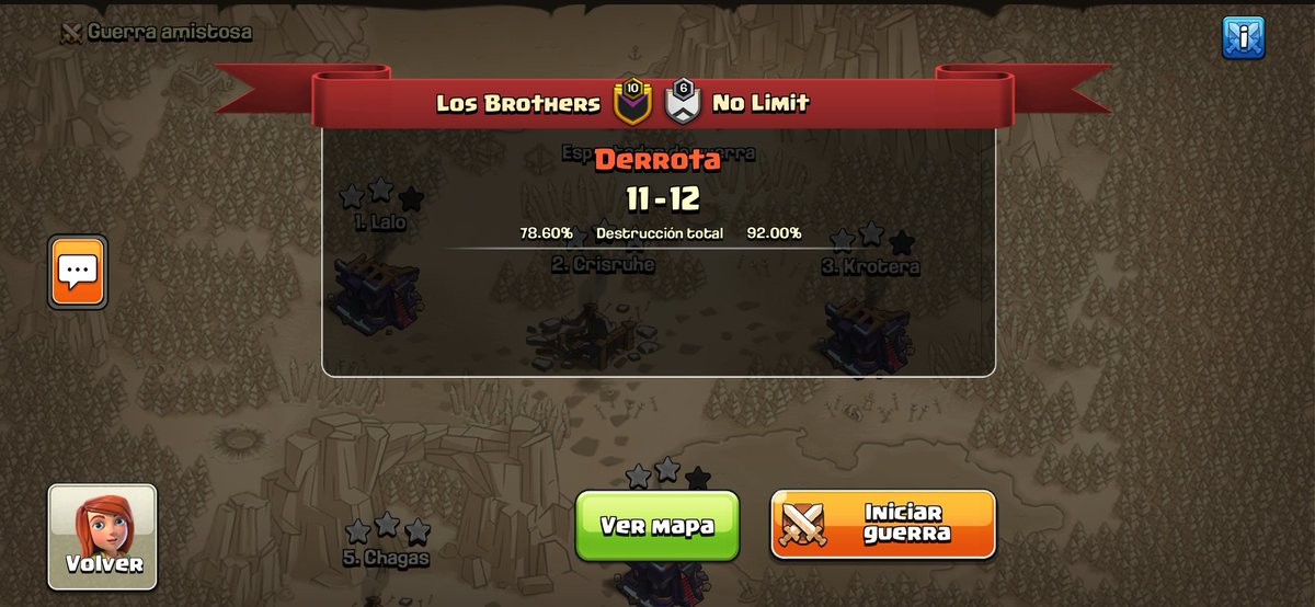 RESULTADOS| #ClashofClans
🏆  <a href="/marietejr/">Marietejr</a> <a href="/manqueton/">Manqueton</a>
Semis Final y Final
Tristemente caemos en la final contra un gran rival, Enhorabuena No Limit.
GO LB 💜🦁