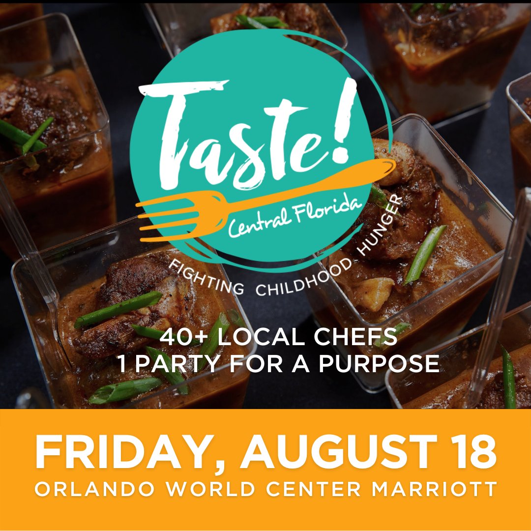 Everything tastes better when you're giving back to the community. Join us this August for a night of great tastings for a great cause.
100% of our ticket sales support Central Florida families in need.

🎟️ Grab your tickets at tastecfl.org
