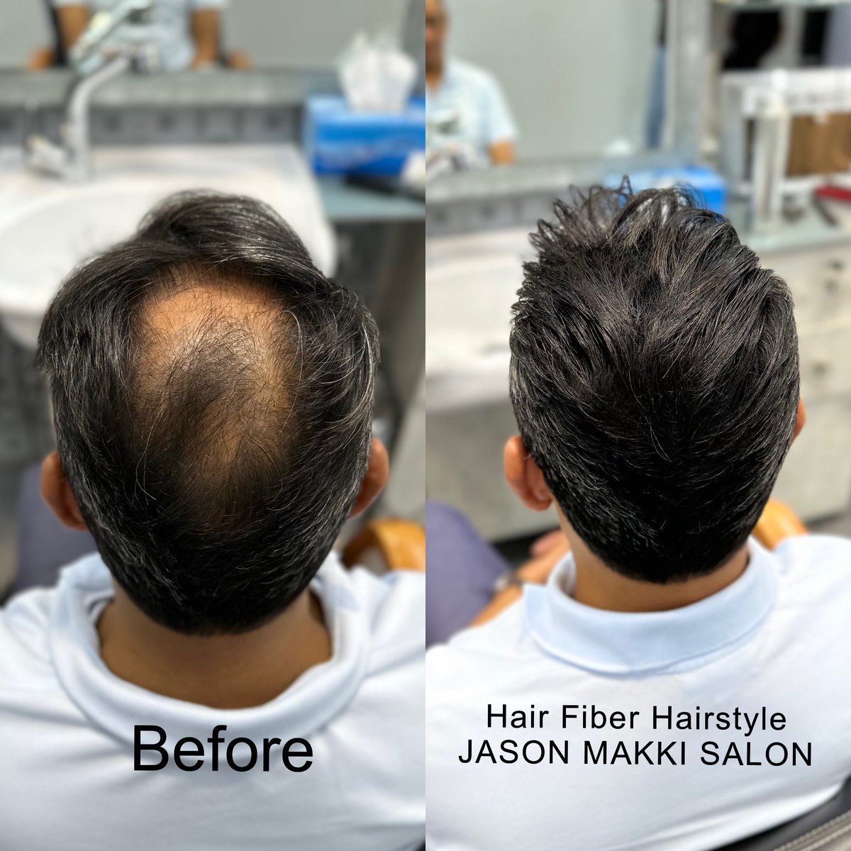 JasonMakki's tweet photo. Thats shocking to #people 
But its easy for #Artists 
Before and after #hairstyle by a #barber in #dubai 
😁 who is that barber? @JasonMakki https://t.co/3LbHZdzKx0