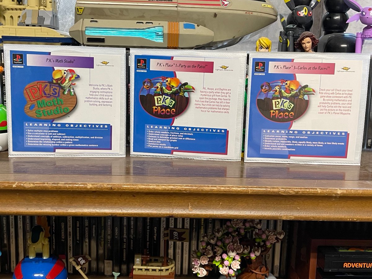 TsakuraWataame's tweet photo. Today's #PS1Collection We Have
Lightspan Adventures Games
1 P.K.’s Math Studio
2 P.K.’s Place 1 - Party On The Patio!
3 P.K.’s Place 3 - Carlos At The Races!
Each are fun #Math games! https://t.co/q4N4x9TK53