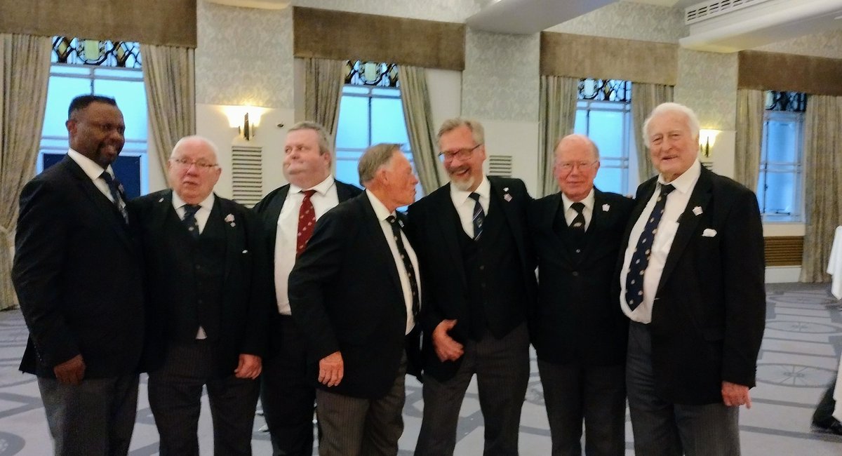Happy Hertfordshire Brethren at London Mark Provincial Annual Meeting