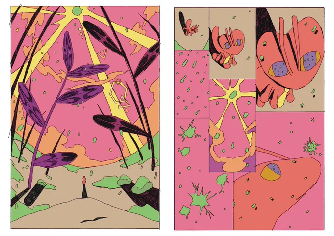 hi i'm ky and i love storytelling through whimsical characters <3 i'm looking for work and a place to publish my comic! moelosser.com  #PortfolioDay