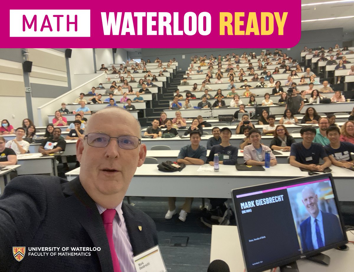 WaterlooMath's tweet photo. 👋Hello to all the incoming first-years who attended Math Ready Day today! We are excited to be part of your journey as you embark on this new chapter of exploring mathematics at the University of Waterloo!

#UWMathReadyDay #WaterlooMath https://t.co/CENRUXiJTJ