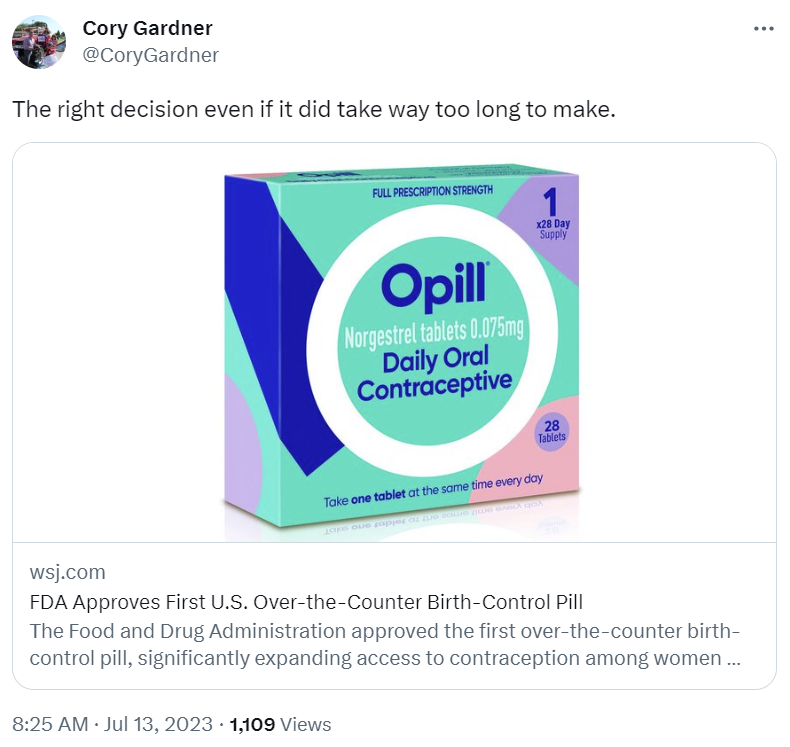At long last, Cory Gardner.

Thanks for nothing.

coloradopols.com/diary/190308/d… #copolitics #copols #coleg #cosen #birthcontrol