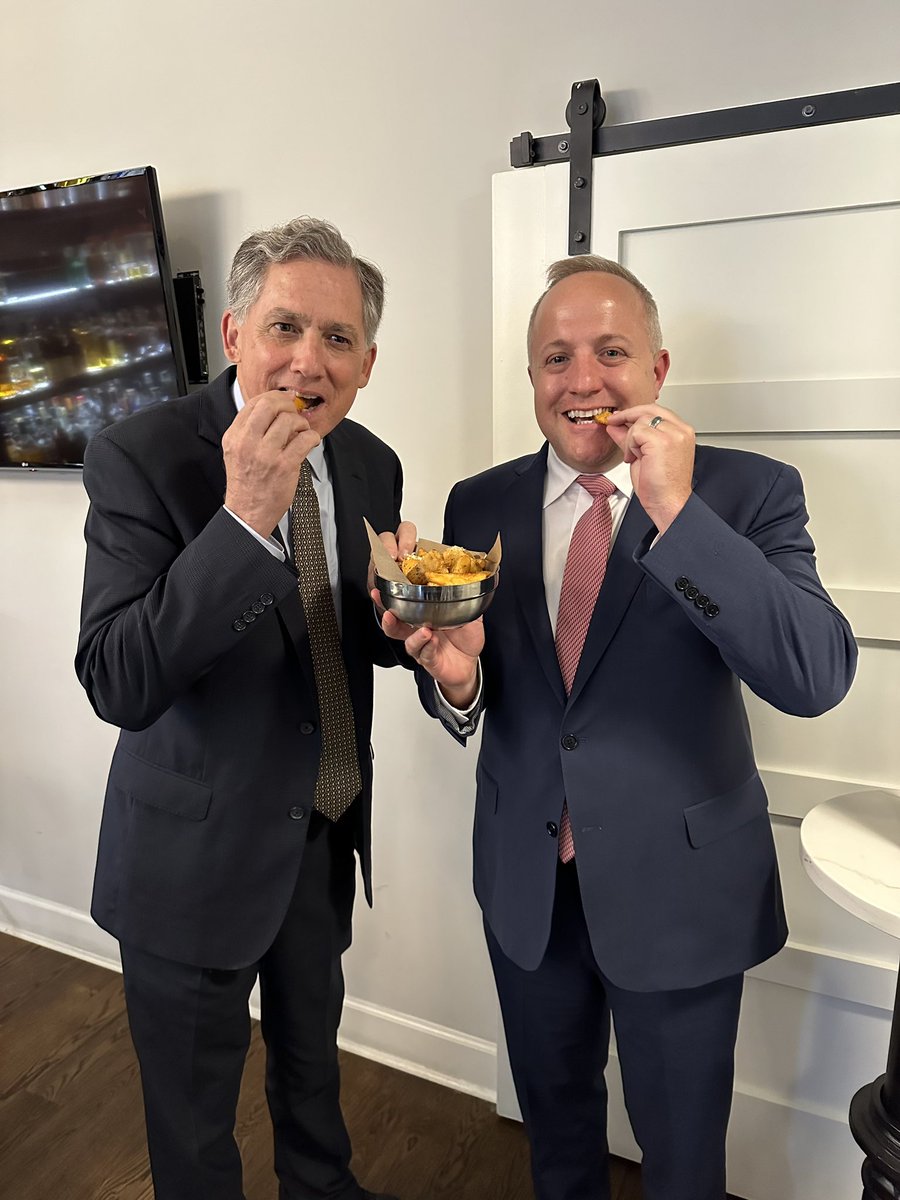 Olivia_Beavers's tweet photo. Today is National French Fries Day.

In its honor, French &amp; Fry chowing down on some🍟@RepFrenchHill @RepRussellFry https://t.co/ryydI5kNB1