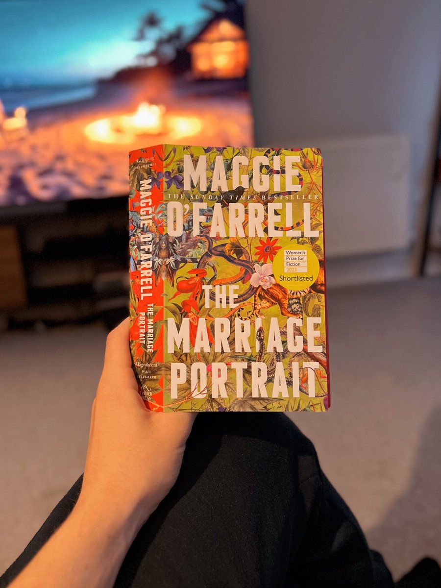 Evening reading 📖🧡 Mesmerised by this. #TheMarriagePortrait