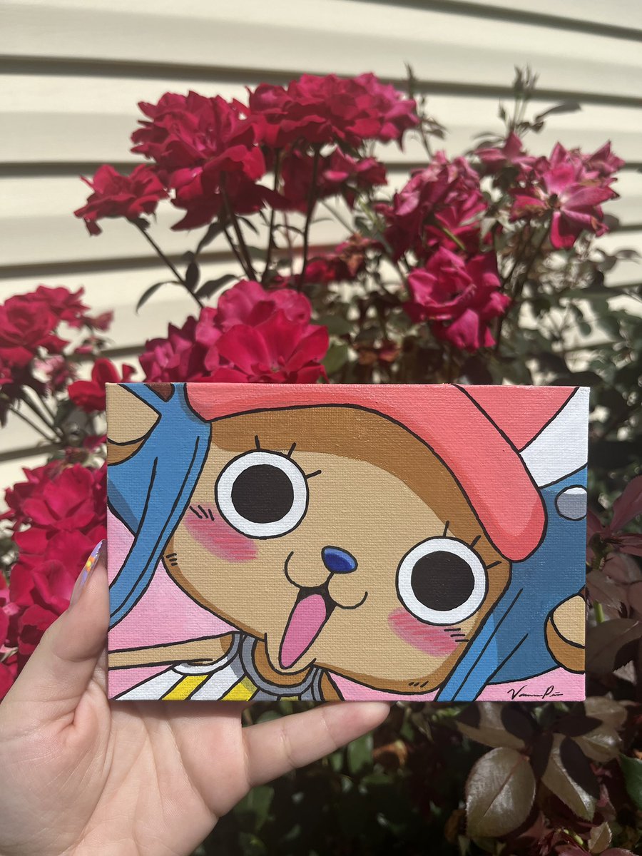 nessapaints's tweet photo. Tony Tony chopper painting 🩷🏴‍☠️ available now ! https://t.co/PCOct0hrKM