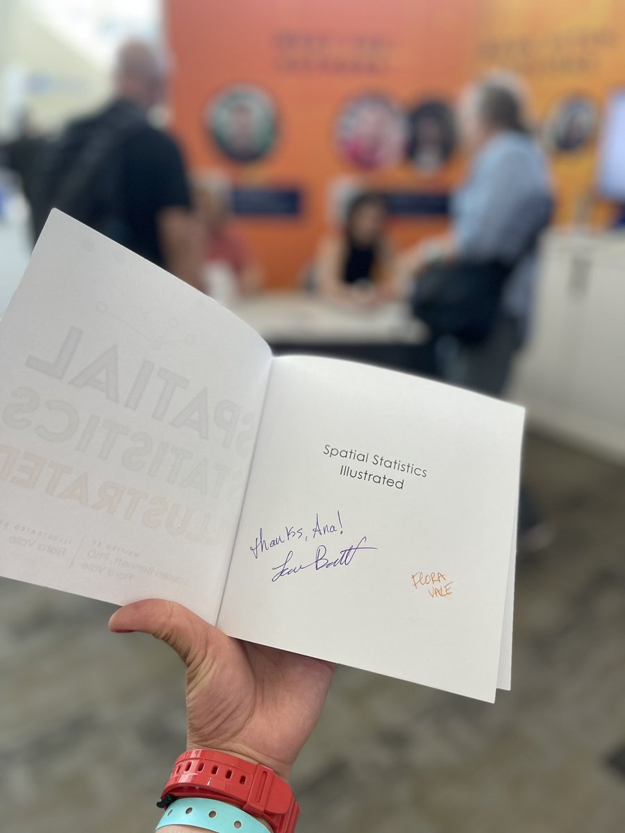 Just got my book signed by two spatial icons. 😃 #EsriUC2023