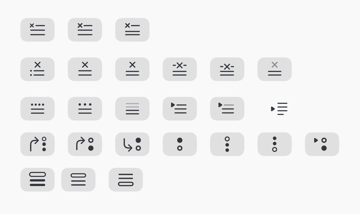 pnowelldesign's tweet photo. @hobdaydesign Thanks Anthony! Not standard at all—I haven't even seen such a feature elsewhere. The icon was surprisingly hard to figure out. For a while I was going to choose a variation on the standard text indent icon, but user feedback wasn’t strong compared to the dots. https://t.co/WIXz5EKCxb