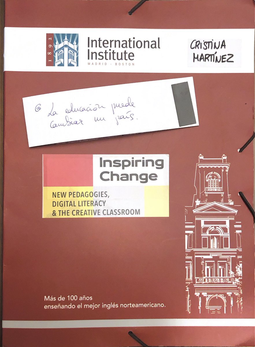 cristina_mm73's tweet photo. Terminadas las jornadas con @MIT @IIE_ES Hemos cargado la mochila con nuevas ideas para llevar al aula. Seguimos formándonos y enriqueciendo nuestro #DPD #IMPACTando @TrilemaElCarmen @trilemaedu https://t.co/pnhlaQDr3y