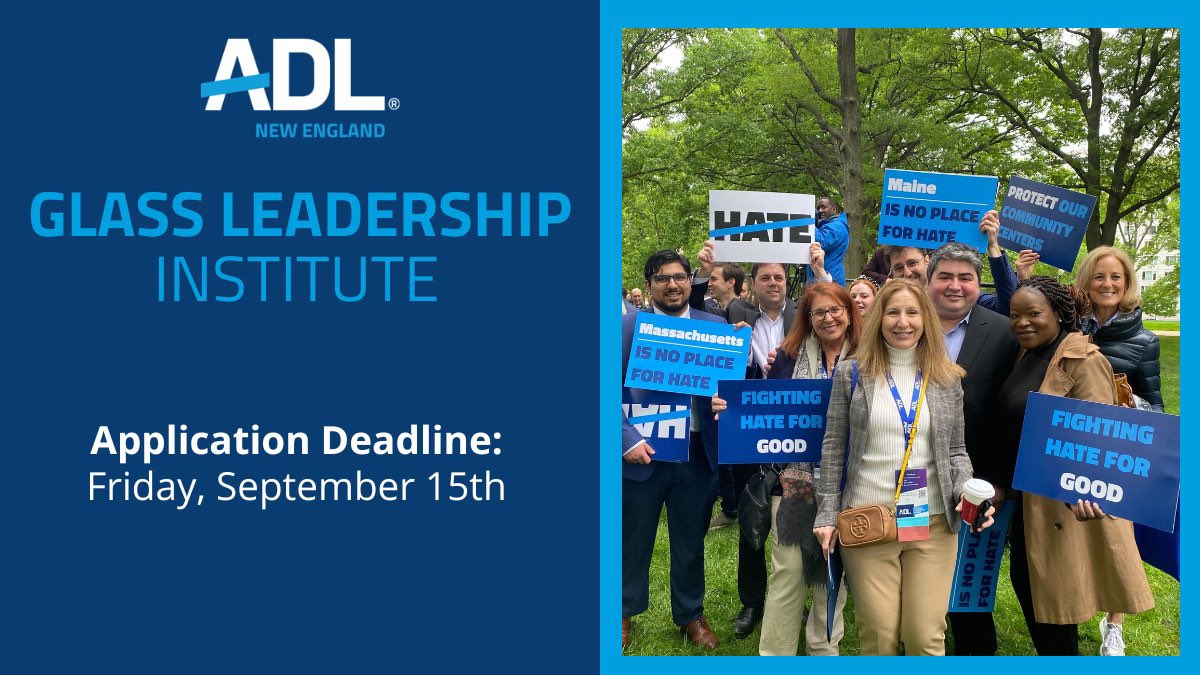 ADL_Connecticut's tweet photo. Calling all young leaders! Are you passionate about civil rights issues &amp; combatting antisemitism, domestic extremism &amp; Holocaust denial? ADL’s GLI program empowers young adults to fight hatred &amp; bigotry in their own communities. Learn more &amp; apply today:
https://t.co/WrsMBr0bJz https://t.co/96w3HyfNc3