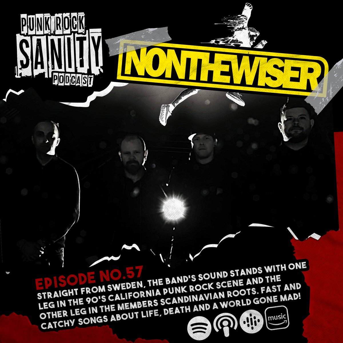 New episode no.57 streaming everywhere. Straight from Sweden we bring you NONTHEWISER with a fanstastic melodic punk you would believe it's from California

#punkrocksanity #skatepunk #punk #punkrock #punkcast #melodic #sweden #socalpunk #hardcore #skate #surfpunk #podcast #rock
