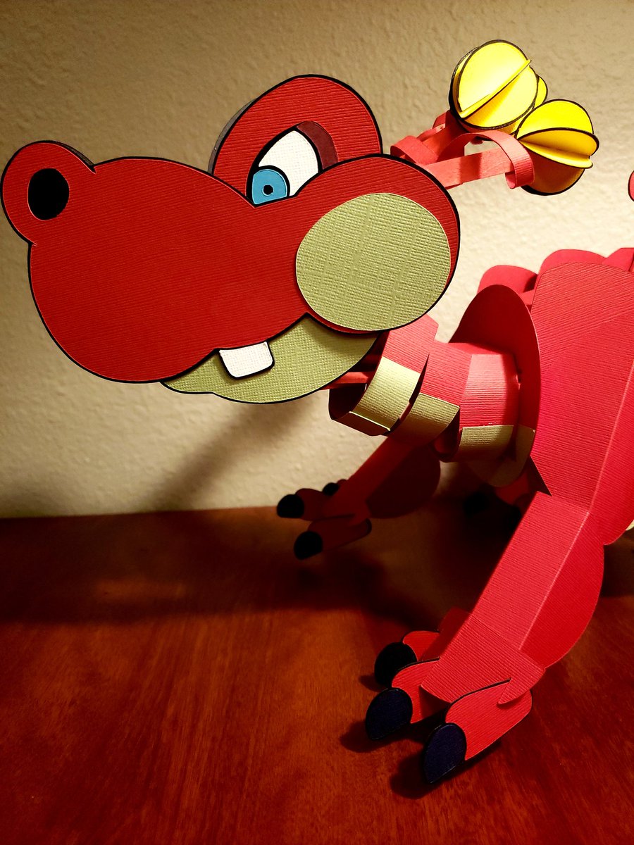 JoPro_64's tweet photo. So excited to share my latest creation! A 3D paper model of Hooktail from #PaperMario

She measures 20 inches long and 10 inches tall. She will be cherished in my game room next to the Mario house 😊

.
.
.
.
#mario #nintendo #ttyd #remasterttyd https://t.co/0kLS8O1dcb