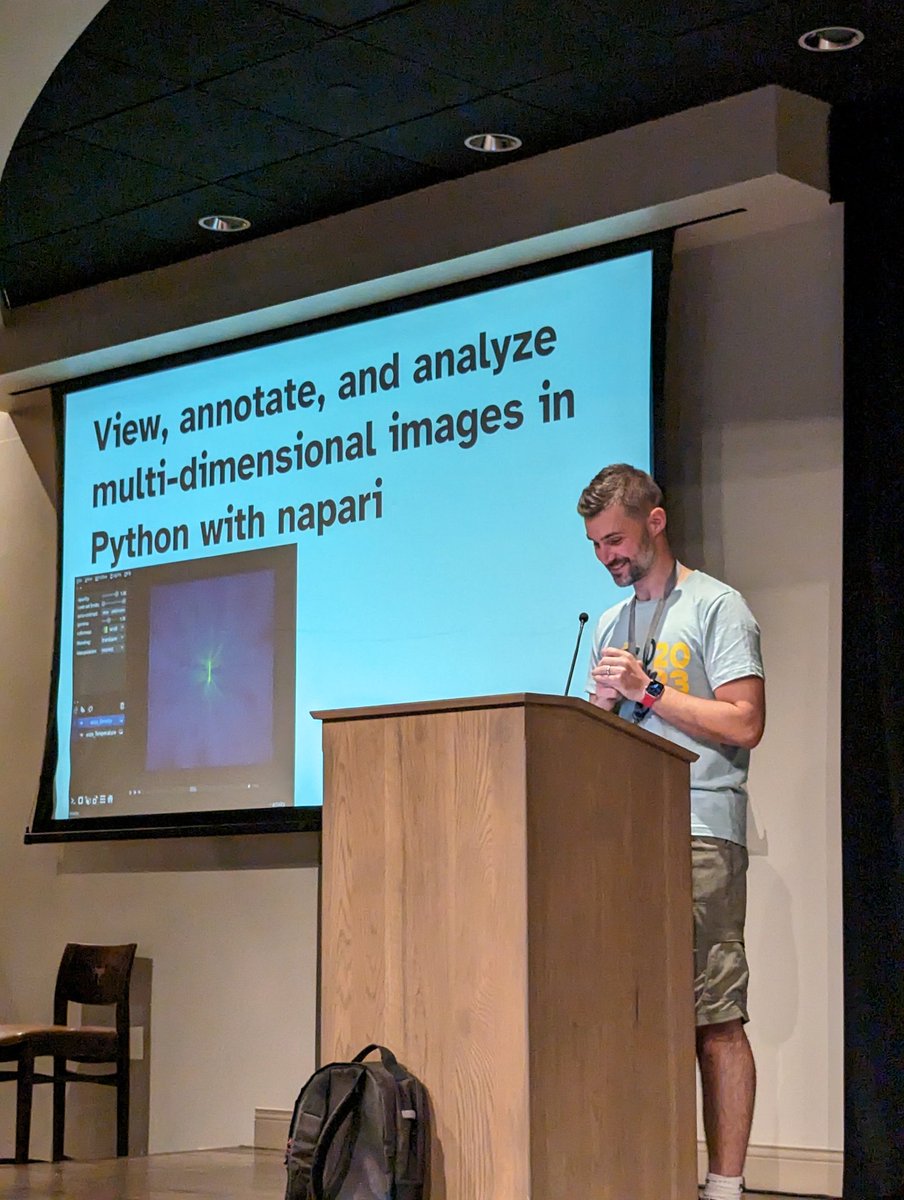 dillonniederhut's tweet image. I pulled from main right before this live demo because I like to live dangerously
- Juan Nunez-Iglesias at #SciPy2023