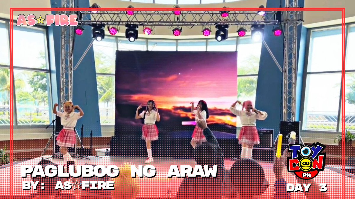 Asfire_ph's tweet photo. Day 3 AS☆FIRE Performance in TOYCON 20 is now OUT!
Check out these videos in our YT Channel.
📌Paglubog Ng Araw: https://t.co/5pqOW7BlG3
📌Bahaghari (Nozomu Mix): https://t.co/mCFdROKRRy
📌Litrato: https://t.co/3V7fiDcoKH
#ASFIREph #TOYCONPH #AmboxEvents https://t.co/89Ht2J0KAw