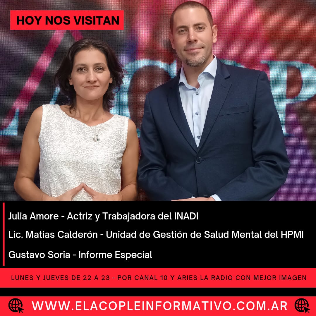 elacopleinfo's tweet photo. #Salta #DDHH #SaludMental

📢#Hoy @nnatnieto y @diegoaferreyra, reciben a la actriz🎭 y trabajadora en @inadi, la militante y activista feminista-transfeminista @amorejulia, y al responsable de la Unidad de Gestión de Salud Mental del @AONHPMISalta, Matías Calderón 👇 https://t.co/nSypCHDSfK