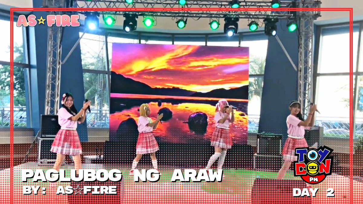 Asfire_ph's tweet photo. Day 2 AS☆FIRE Performance in TOYCON 20 is now OUT!
Check out these videos in our YT Channel.
📌Paglubog Ng Araw: https://t.co/6fJOE3uhuf
📌Bahaghari (2021): https://t.co/w5DyyIAdhG
📌Litrato: https://t.co/Ed0W7YKkNK
#ASFIREph #TOYCONPH #AmboxEvents https://t.co/HghVtIs2Sc
