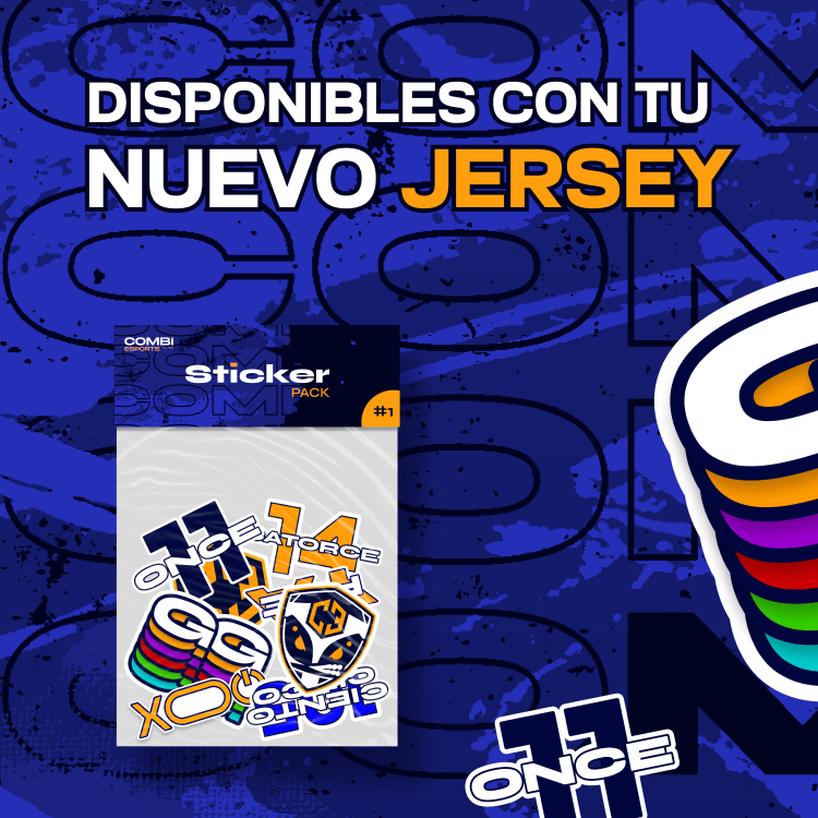 uxmalesports's tweet photo. ¿Sabías que la compra de tu jersey de Combi también te incluye un 12 pack de stickers?
¿Cuál es tu favorito?
El Mega GG multicolor y el escudo están compitiendo por el primer lugar en nuestra comunidad🤔
Compra el jersey y #subetealacombi
https://t.co/NKUqlnMy0Z https://t.co/aZai4xzUeV