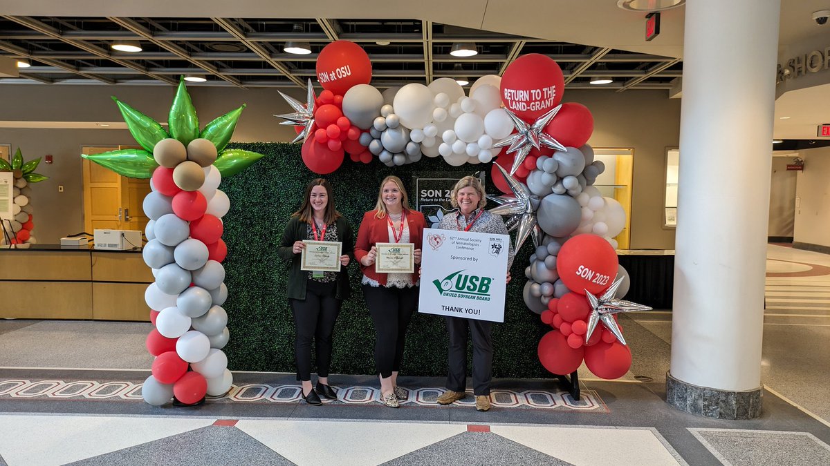 Thank you to the United Soybean Board for sponsoring graduate student travel awards to #SON2023.

Congratulations to this year's award winners!