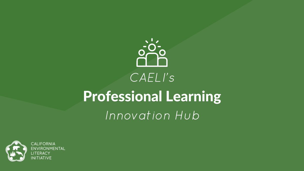 The CAELI Professional Learning Innovation Hub supports environmental &amp; climate literacy training. Composed of leaders from higher ed, education offices, &amp; providers, the hub sets priorities for professional learning. Learn more: buff.ly/44KCITo