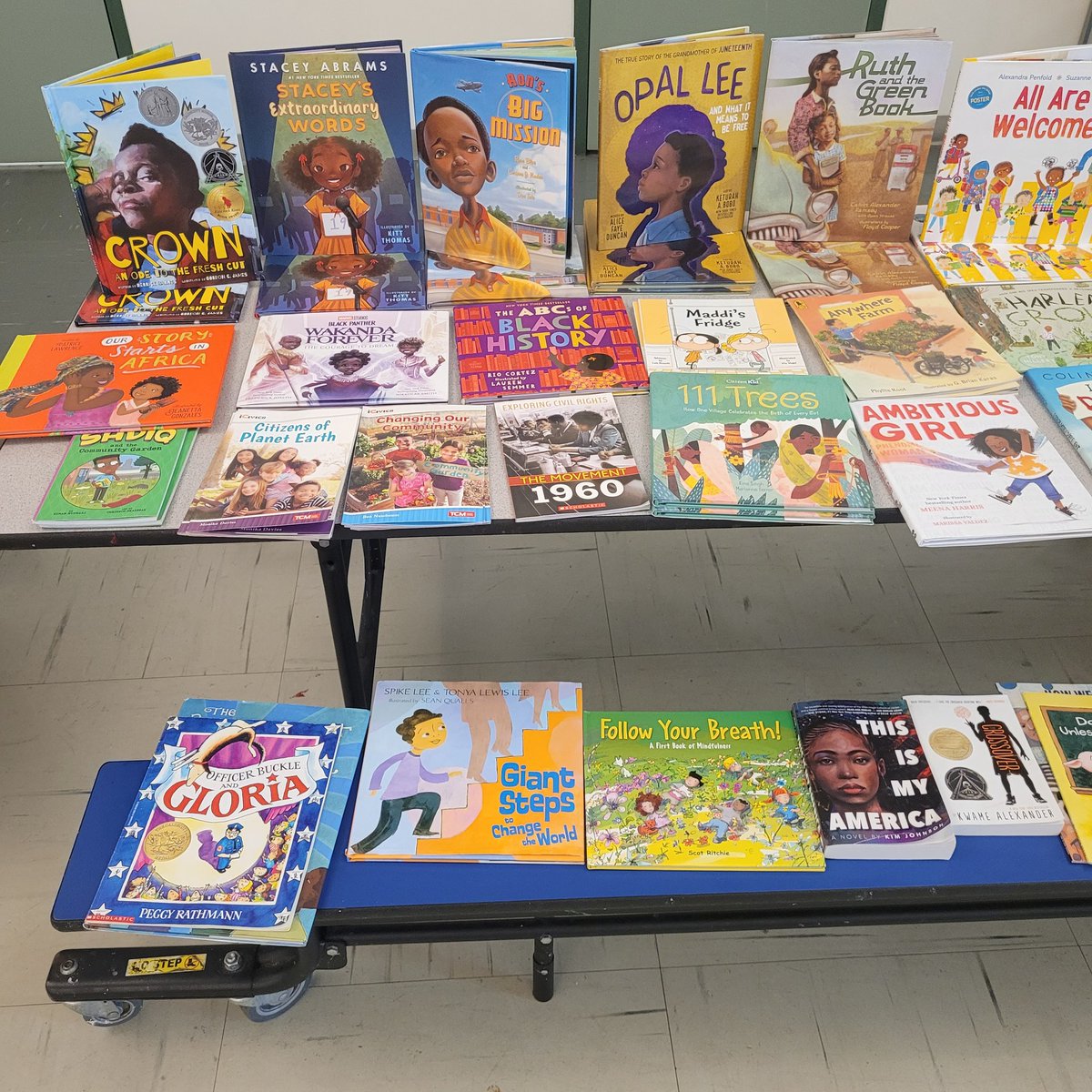 My son is at freedom school this summer and look at all of these books they have access to yall @pusdmagnets @PasadenaUnified