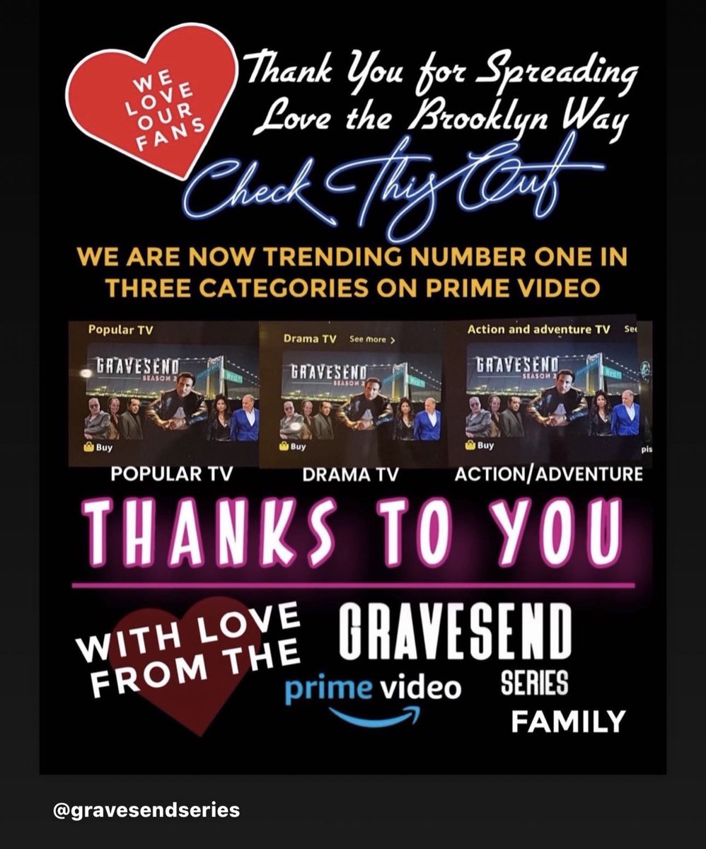 Spread love it’s the Brooklyn way… #gravesend #AmazonPrime #season2 #Primevideo #gravesendseries