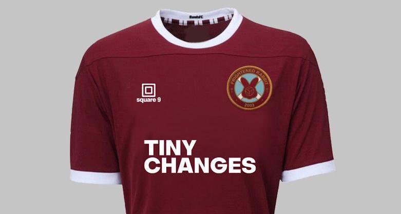 CowaBungard's tweet image. Hearts fans, who can help me get a hold of one of these for a good friend. 
Hampden warm up frightened rabbit 2020 jersey in memory of the lead singer Scott hutchison. #TinyChanges