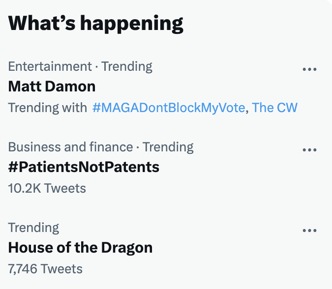 It is false to suggest--as some recently have--that this is or ever will be over. Still trending. Still pushing. Equitable access to healthcare for all is a long game, but God I am so grateful to be in it with y'all as my teammates. #PatientsNotPatents