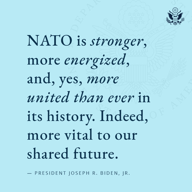 Our @NATO Alliance remains a bulwark of global security and stability — as it’s been for more than seven decades.