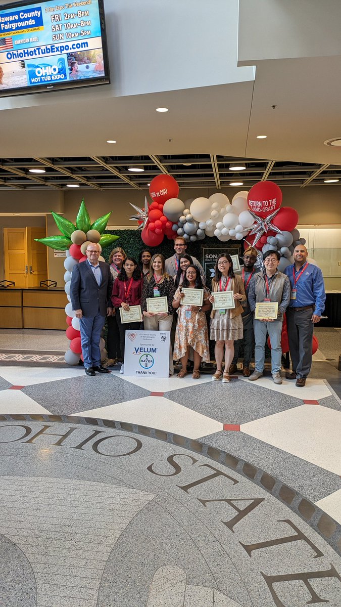 Graduate student travel awardees sponsored by Bayer and Velum.

 Thank you for supporting student travel to #SON2023!